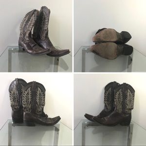 Authentic Vintage Mexican Leather Cowboy Boots